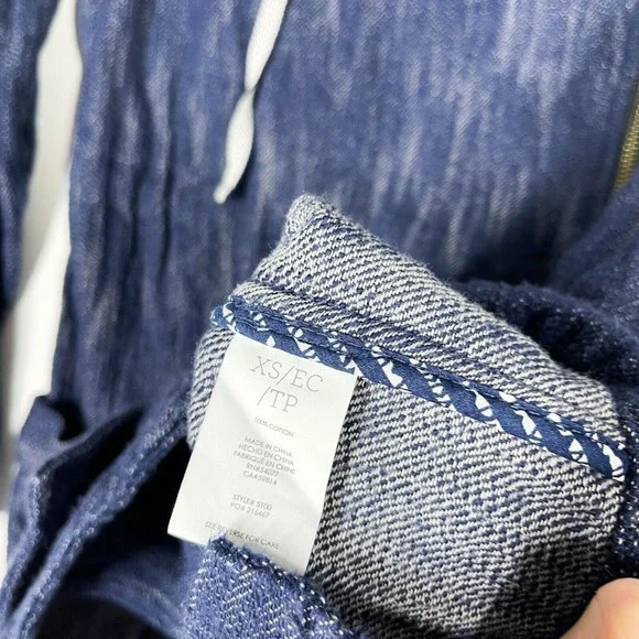 CAbi Women's Adventure Anorak Long Jacket Blue Zip Front Hooded #5100 Size‎ XS - Picture 6 of 7